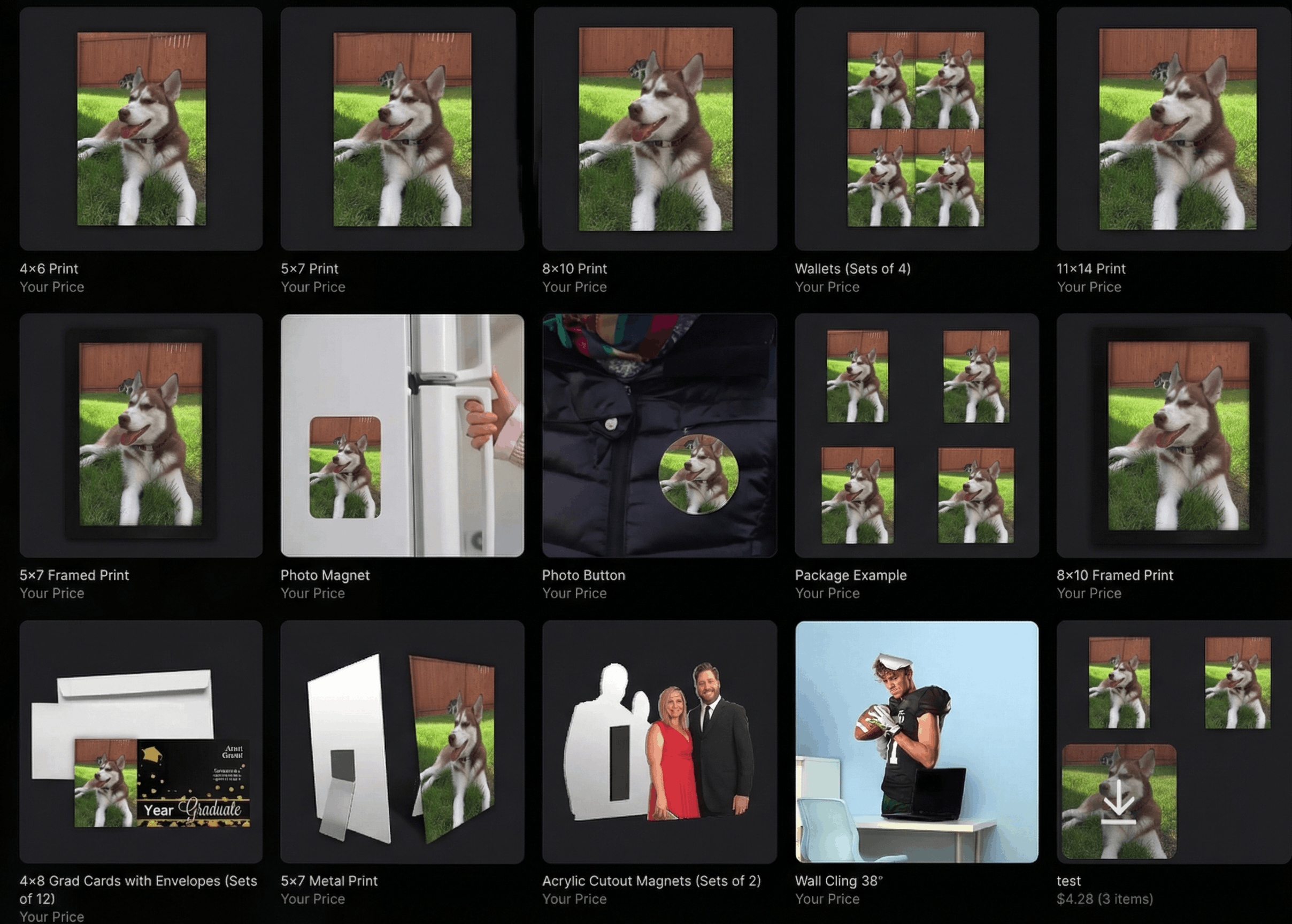 Quic Pics account and gallery experience